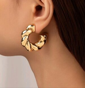 Gold Twist Hoops 3/$30